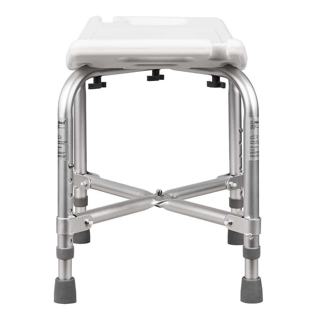 Heavy Duty Braced Shower Bench Seat - Lightweight, Rustproof Aluminium Frame with Non-Slip Feet