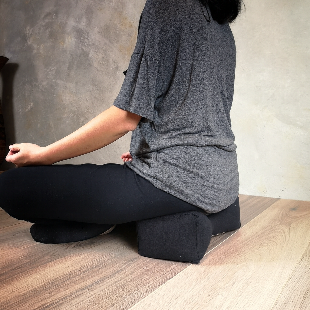 Handmade Bone Shape Neck Pillow – Thai Meditation Cushion Filled with Organic Kapok