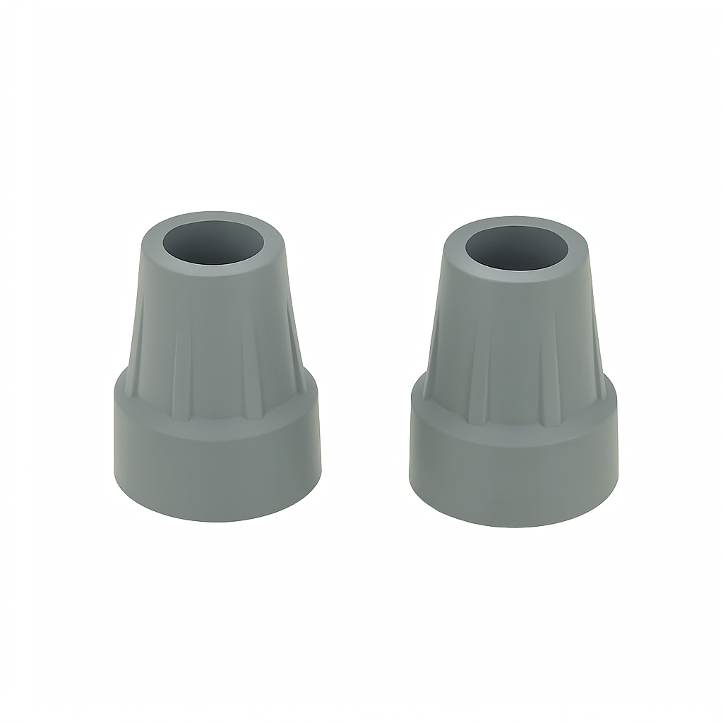 Crutch Tips Pair - 22mm Inside Diameter, for Underarm and Forearm Crutches