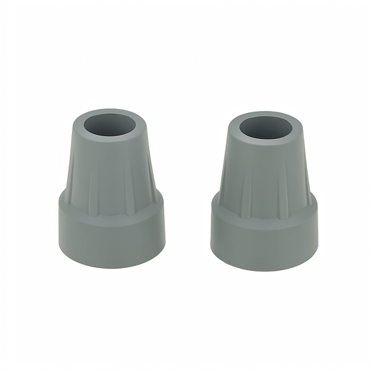 Crutch Tips Pair - 22mm Inside Diameter, for Underarm and Forearm Crutches