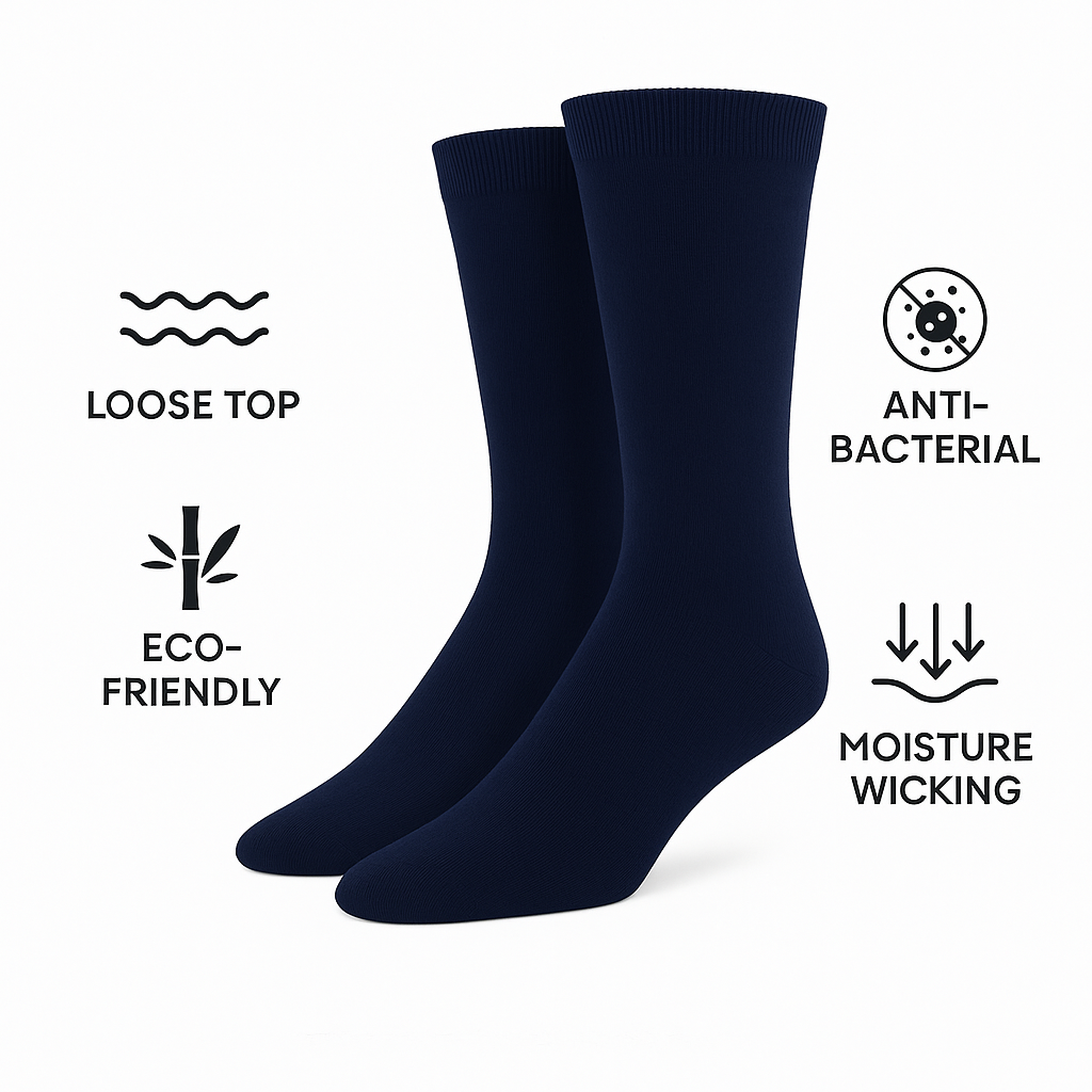 Premium Bamboo Loose Top Socks Diabetic / Diabetes Circulation Eco Sox