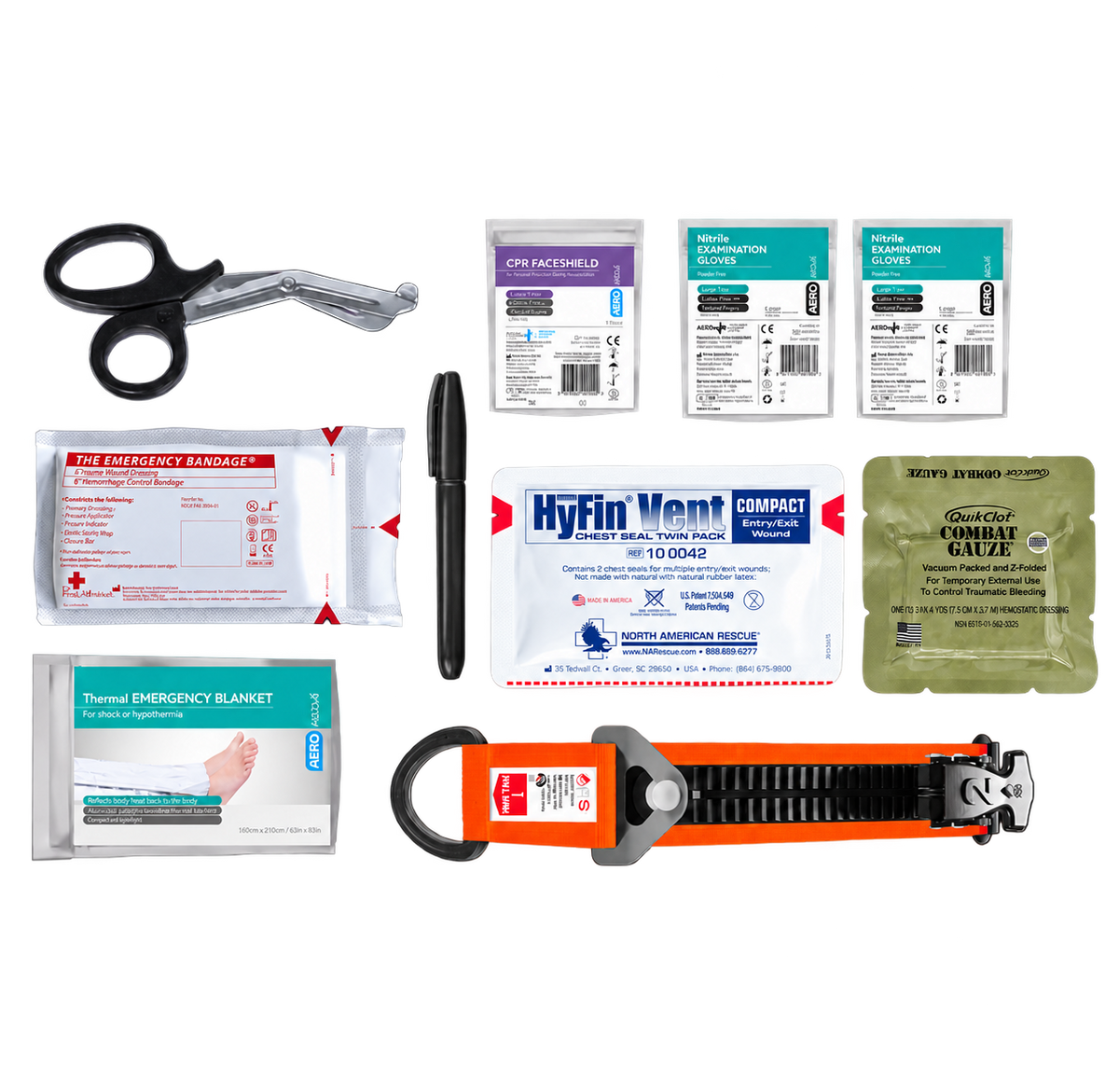 Bleeding Control Kit – Emergency Trauma Kit (QuikClot Combat Gauze) | RapidStop