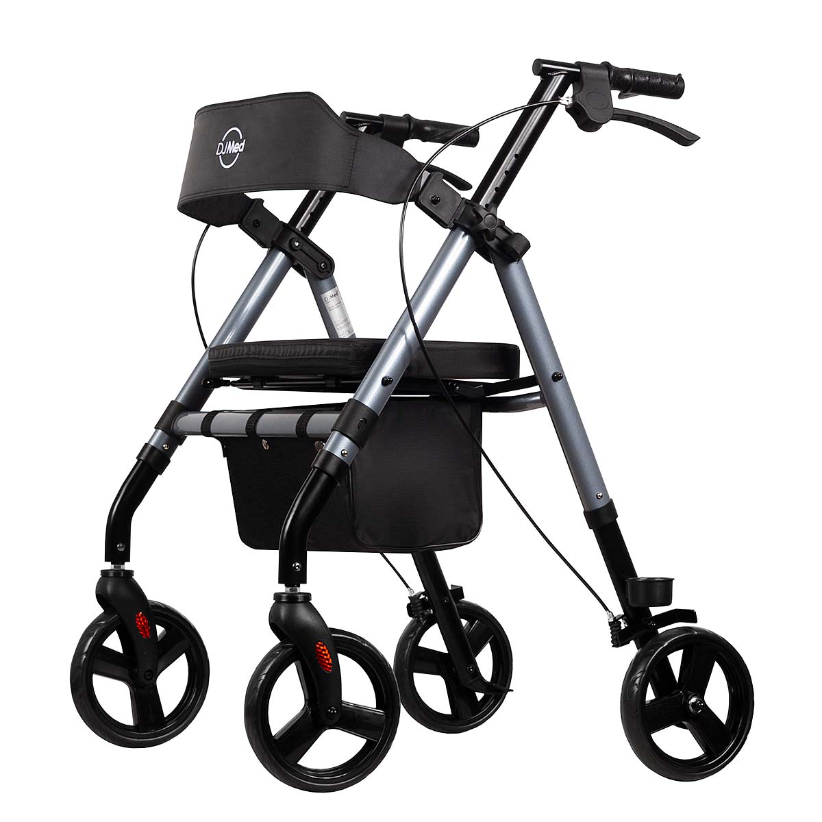Rollator Mobility Walker with Seat and Padded Backrest