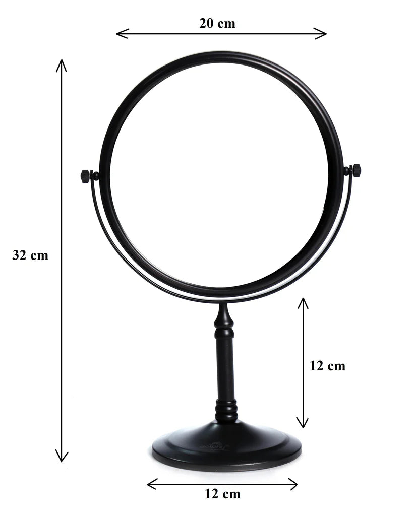 5X & 1X Tabletop Magnifying Makeup Mirror – Matte Black