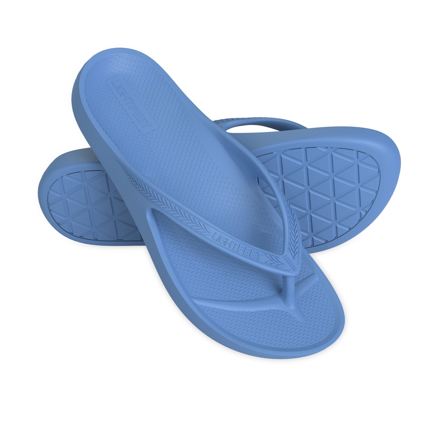 LightFeet Arch Support Flip Flops/Thongs - Denim/Blue