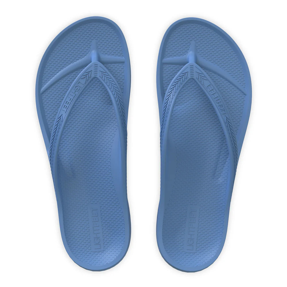 LightFeet Arch Support Flip Flops/Thongs - Denim/Blue