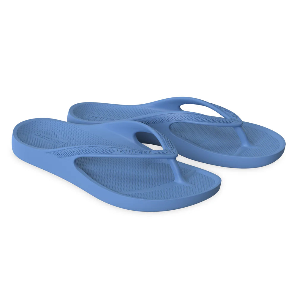 LightFeet Arch Support Flip Flops/Thongs - Denim/Blue