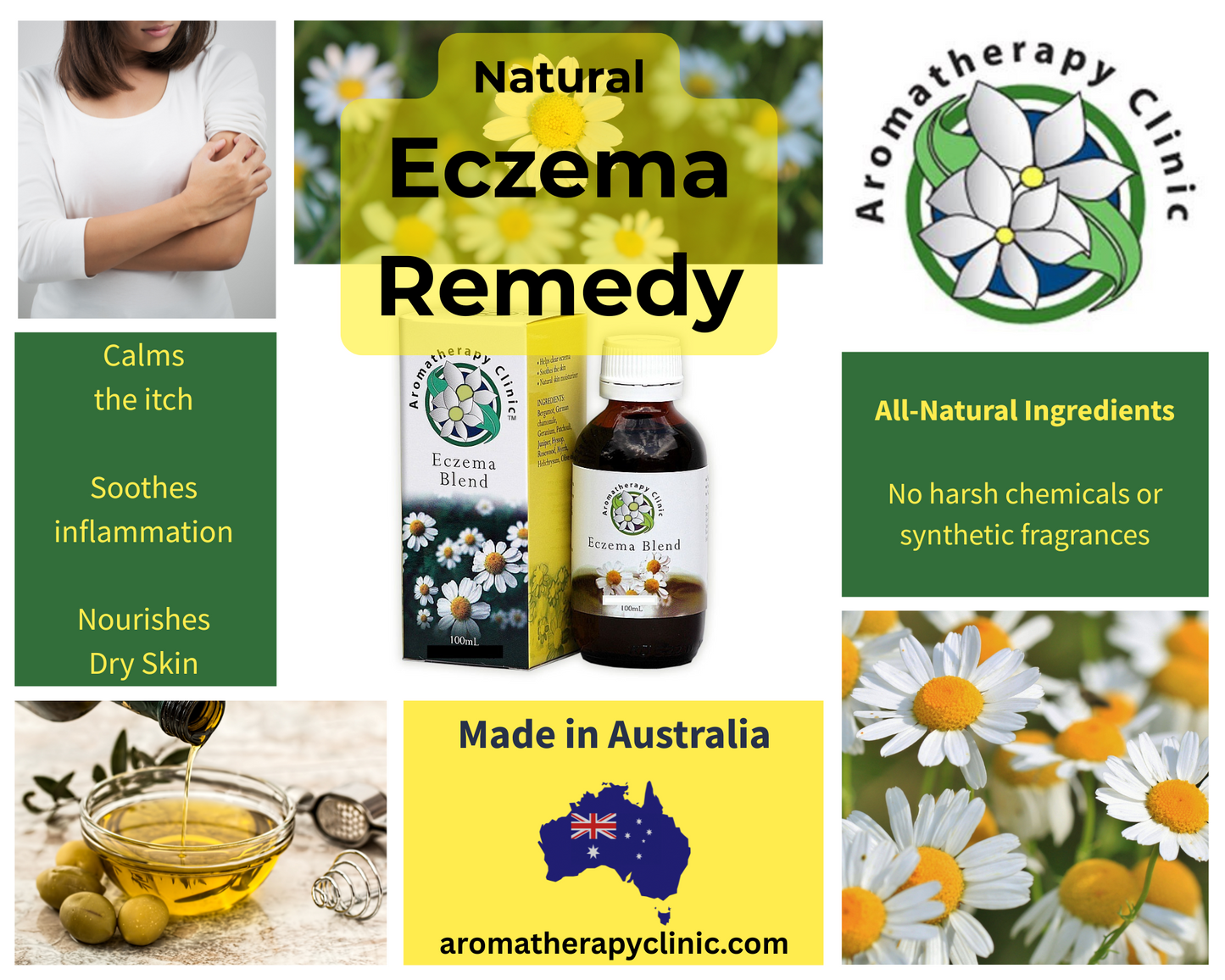 Soothe Eczema & Dermatitis - 100% Natural Essential Oil Blend