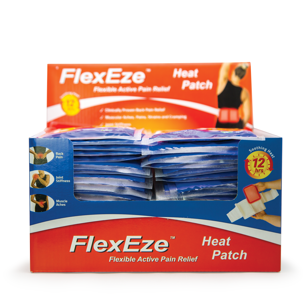 FlexEze Heat Patches Pack – Long-Lasting Pain Relief for Back, Muscle & Joint Aches – Trusted by Aussie Physios
