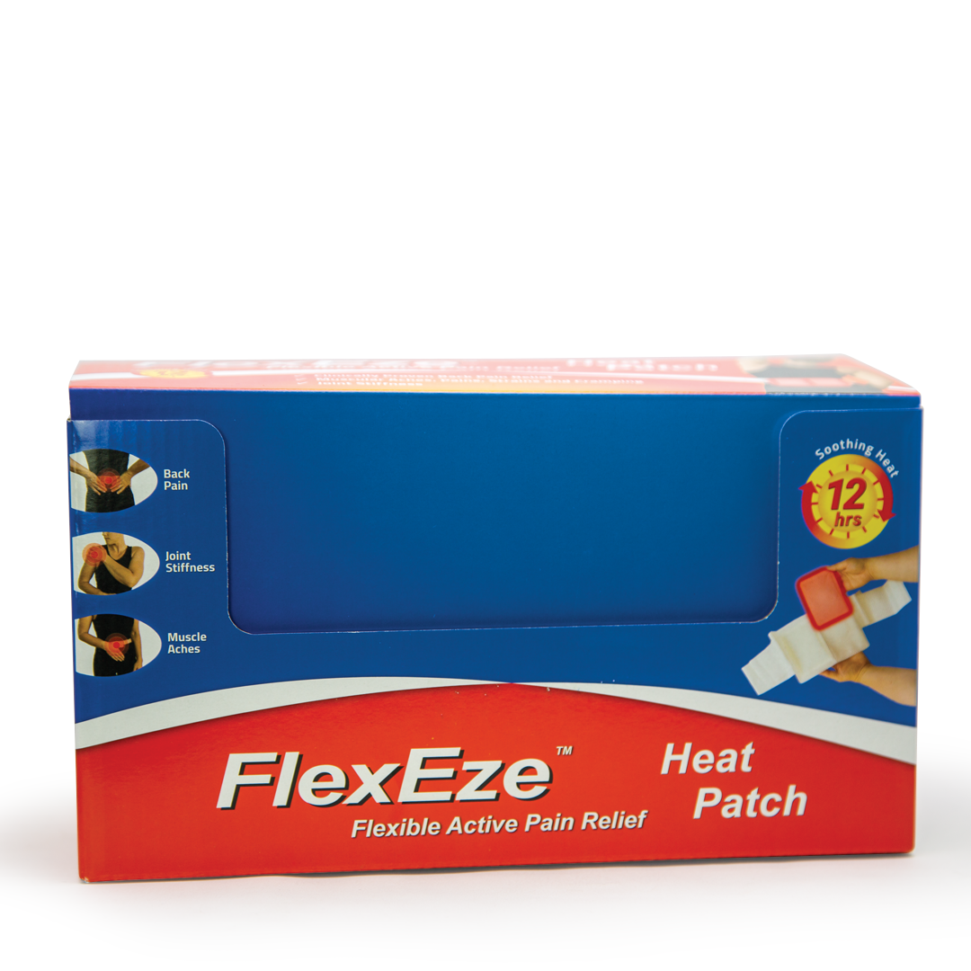 FlexEze Heat Patches Pack – Long-Lasting Pain Relief for Back, Muscle & Joint Aches – Trusted by Aussie Physios