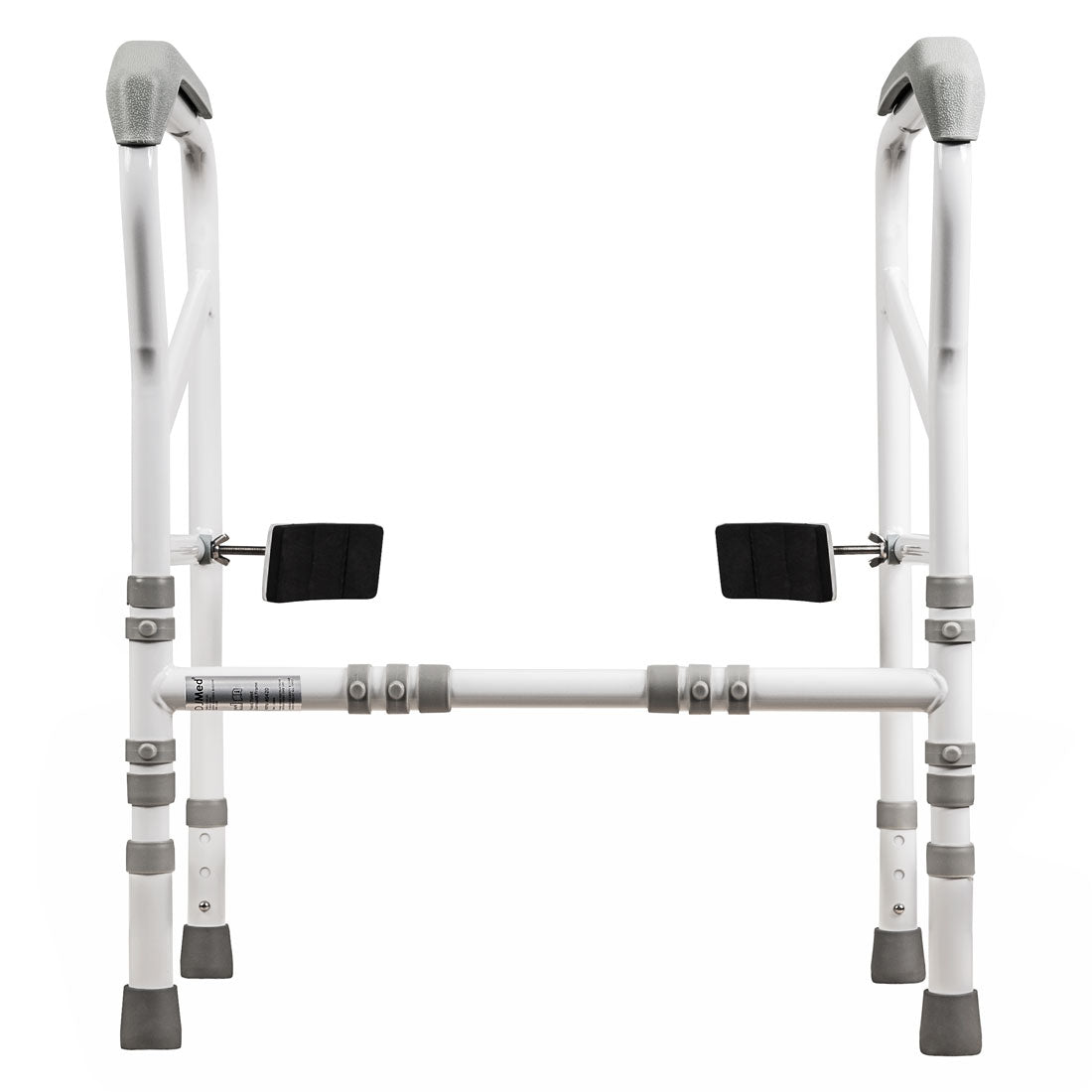 Adjustable Toilet Safety Frame with Fixed Support for Elderly and Mobility Aid - Height & Width Customisable