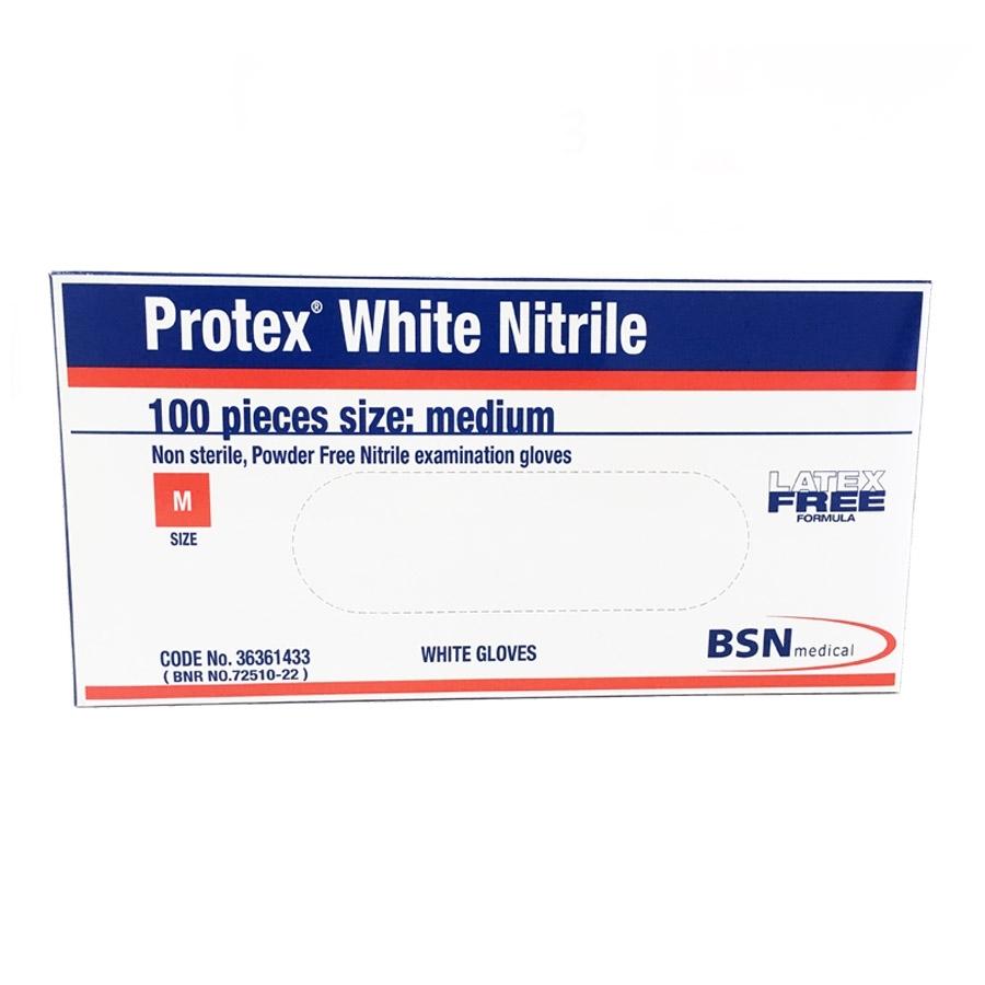 Protex Nitrile White Gloves P-F & L-F