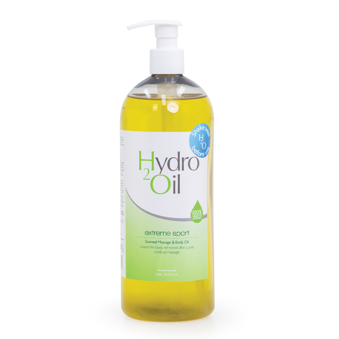 Hydro 2 Oil Extreme Sport Massage Oil - Water Dispersible Formula with Cooling Essential Oils