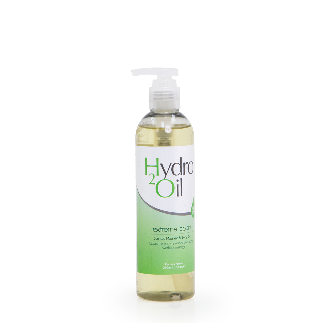 Hydro 2 Oil Extreme Sport Massage Oil - Water Dispersible Formula with Cooling Essential Oils