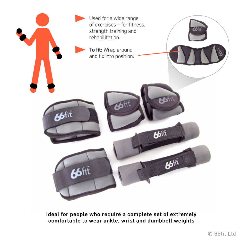 Adjustable Ankle and Wrist Weight Set for Fitness Training