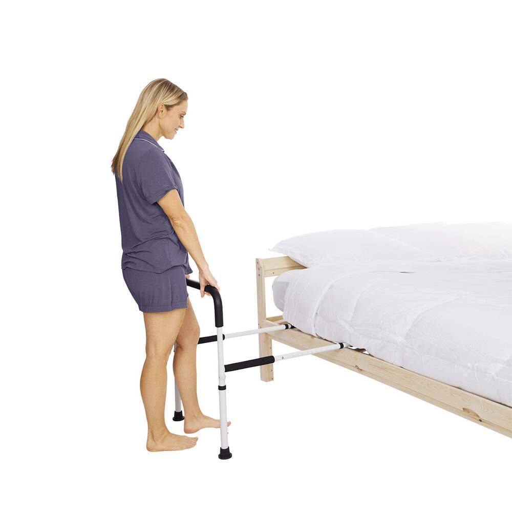 Height Adjustable Bed Rail for Seniors - Secure Bedside Support with Non-Slip Handle