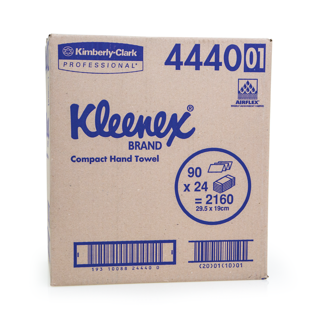 Kimsoft Compact Hand Towels – 29.5cm x 19cm, 24 Packs of 90 Sheets, FSC Certified, Ideal for Clinics & Offices