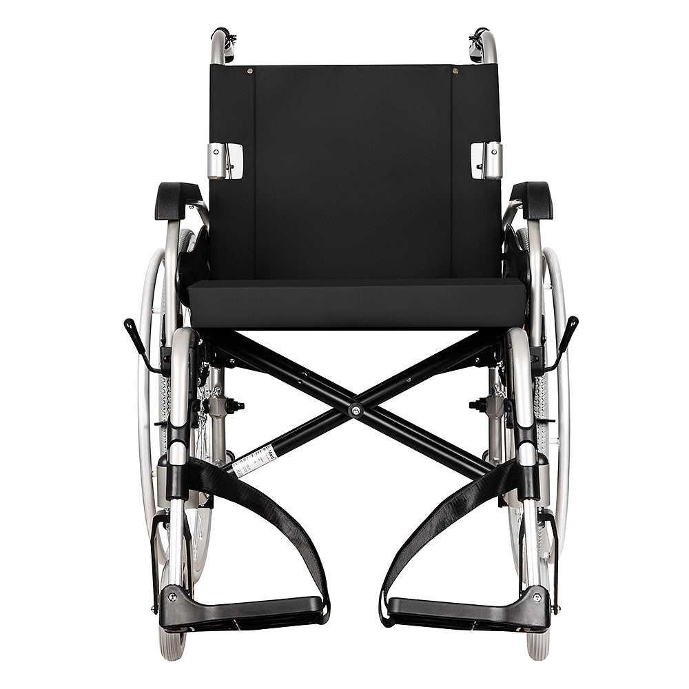 Premium Self-Propelled Wheelchair with Quick Release Wheels, Lightweight Aluminium Frame