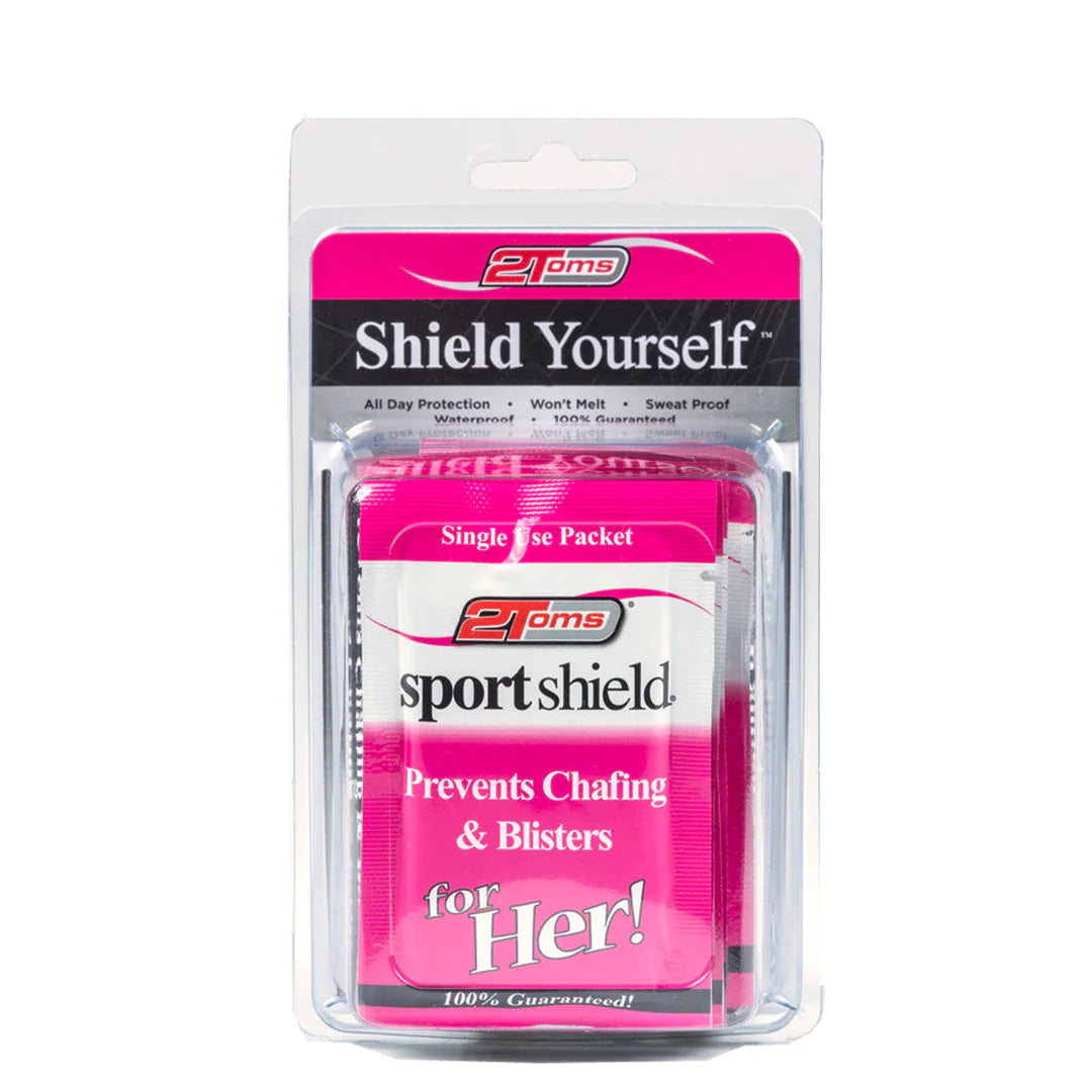 2Toms Sportshield For Her - Anti-Chafing Towelettes for Women, 10-Pack