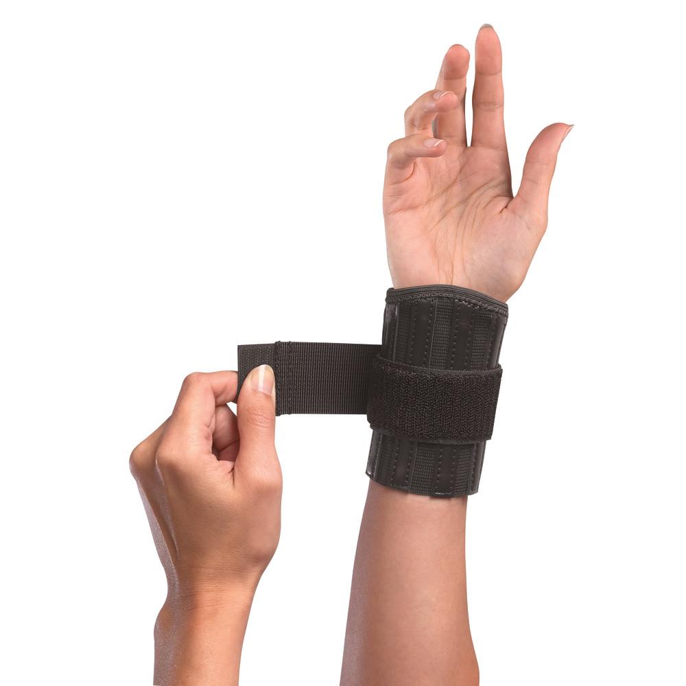Mueller Fitted Wrist Brace - Eco-Friendly Black Support for Right Hand - Small/Medium - Ideal for Pain Relief & Stabilisation