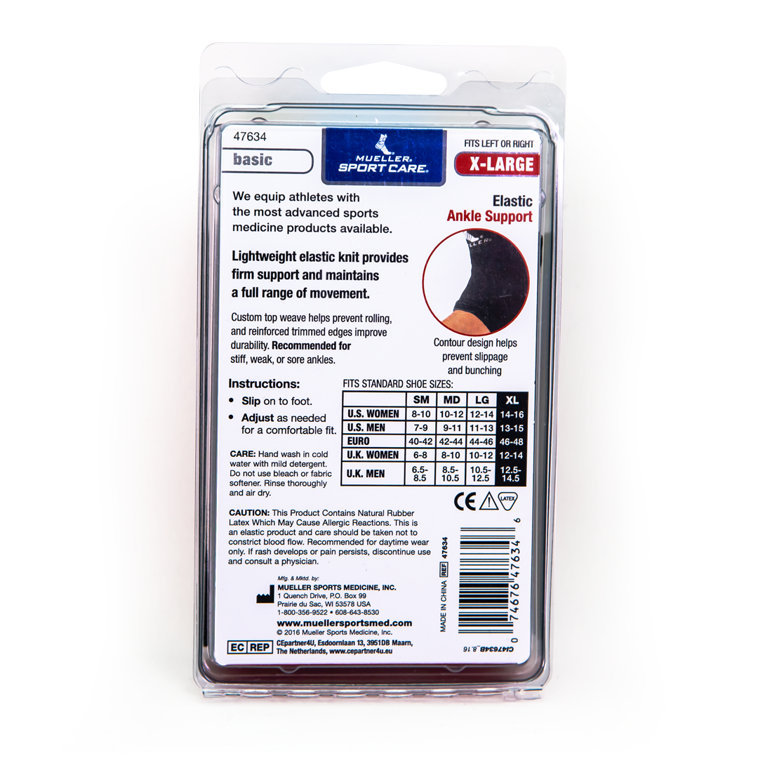 Mueller Elastic Ankle Support - Ankle Brace for Injury Prevention & Recovery