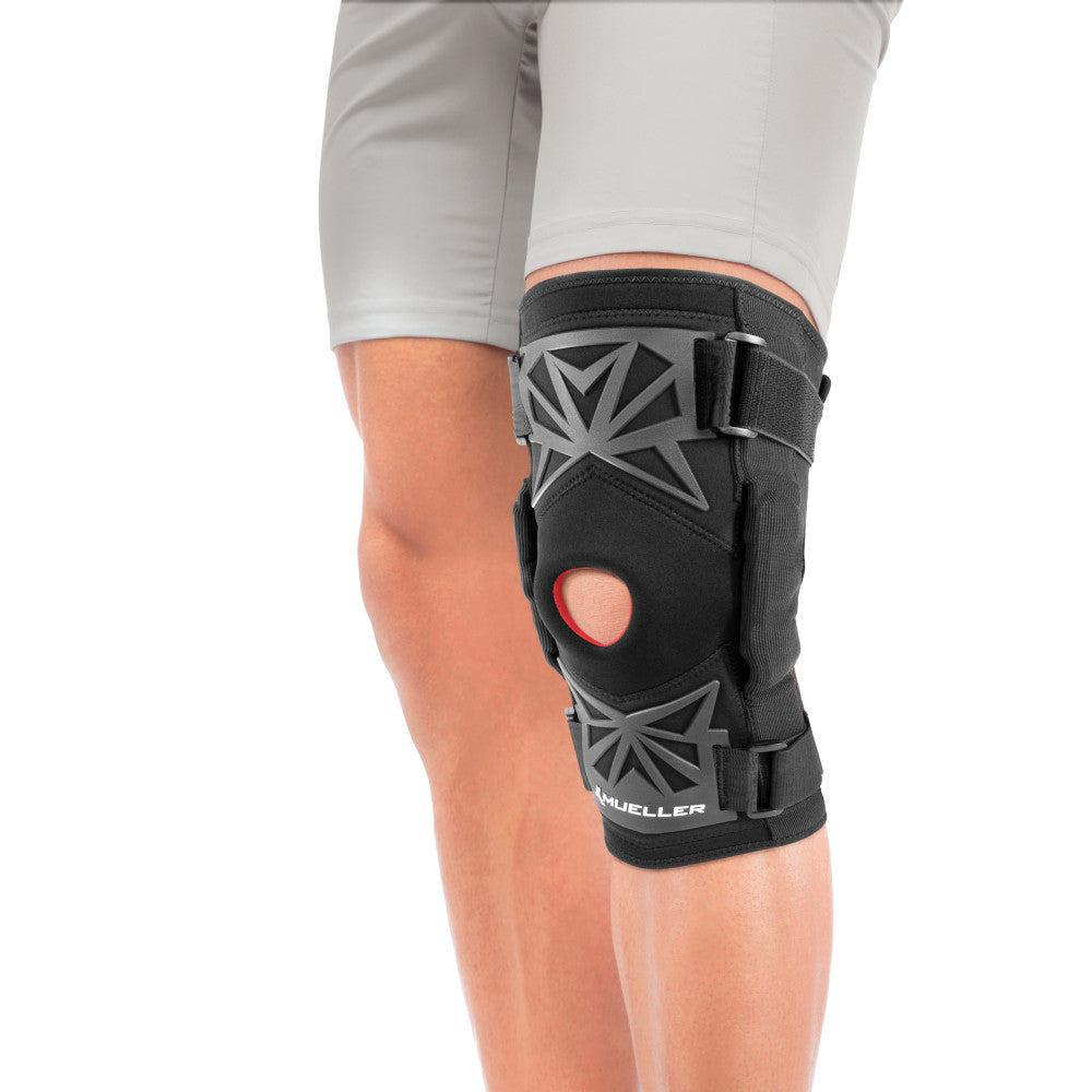 Mueller Pro Level Hinged Knee Brace for ACL, MCL & LCL Support - Lightweight & Adjustable - Ideal for Sports Recovery