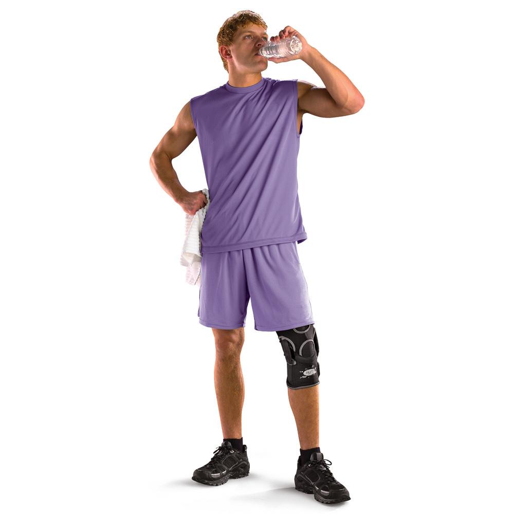Mueller Hg80 Hinged Knee Brace, Neoprene-Free, Moisture-Wicking Support