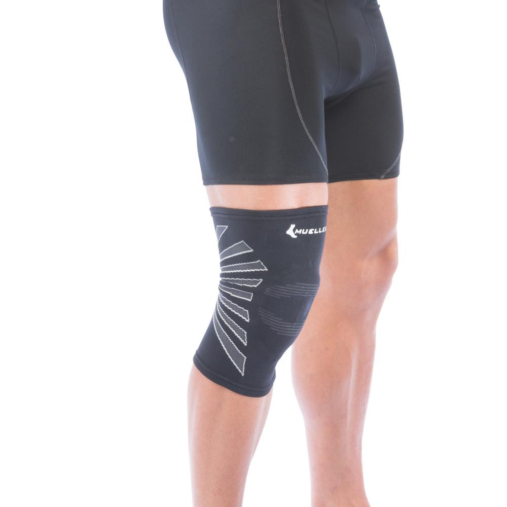 Mueller Omniforce 300 Ginocchiera Con Contrafforte In Gel - Taglia Extra Large (45,7-50,8 Cm) - Colore Nero/azzurro - Supporto Per Ginocchia Artritiche, Deboli O Infortunate - 3