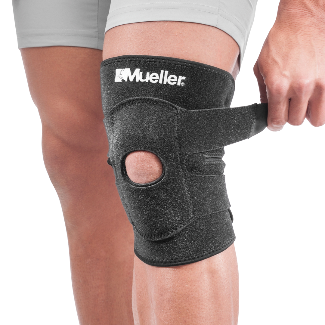 Mueller Adjustable Knee Support Brace - One Size Fits All - Ideal for Sports and Injury Recovery