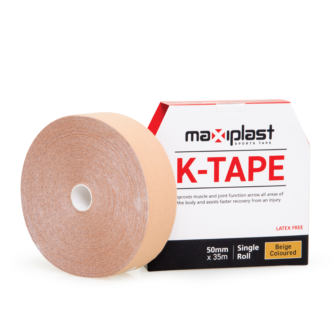 Maxiplast K-Tape 50mm x 35m - Premium Elastic Kinesiology Tape for Sports & Physio Support
