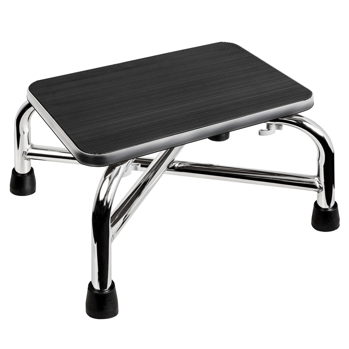 Non-Slip Medical Bathroom Foot Step Stool with Cross Brace & High Weight Capacity - Steel & MDF Construction
