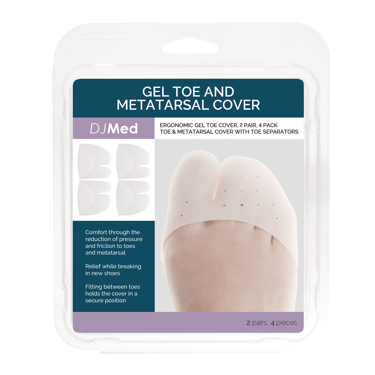 Metatarsal Sleeves Gel Toe & Ball-of-Foot Cushion
