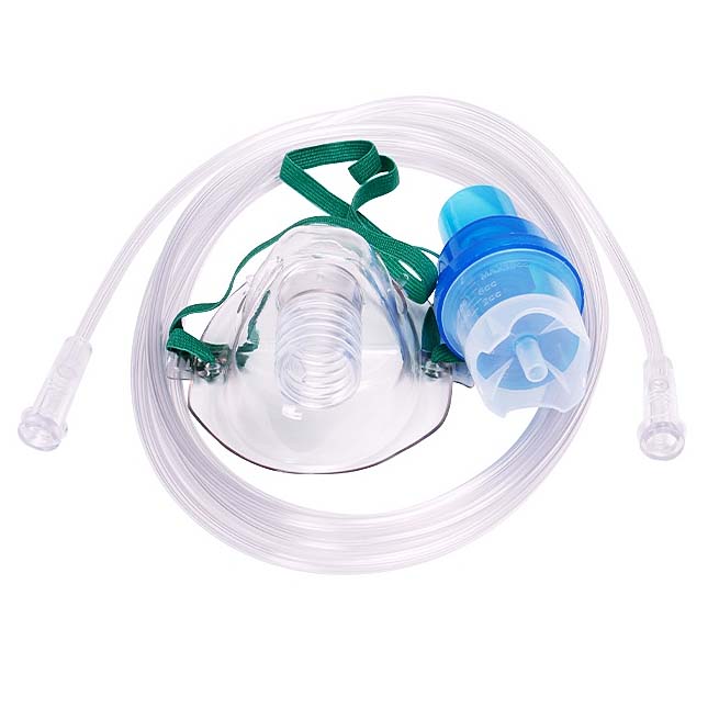 Adult Nebuliser Mask with Adjustable Fit and Clear Tubing, Latex-Free for Comfortable Inhalation Therapy