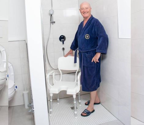 Shower Chair - Non-Slip Adjustable Seat for Elderly & Disabled | 130kg Capacity