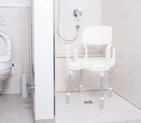 Shower Chair - Non-Slip Adjustable Seat for Elderly & Disabled | 130kg Capacity