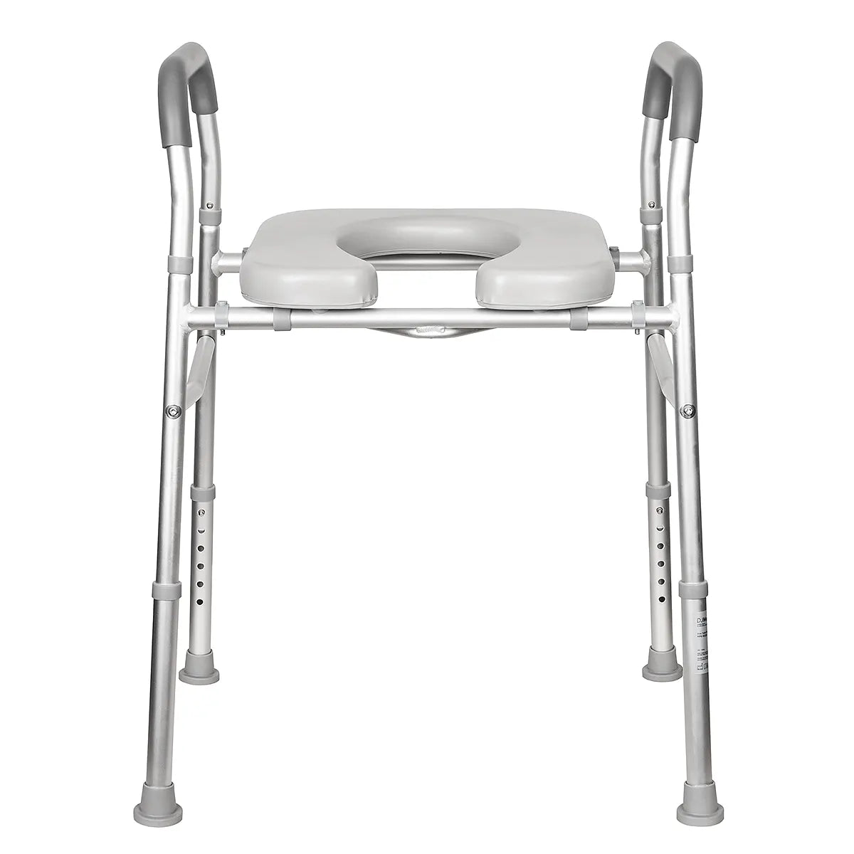 Over Toilet Aid with Cushioned Soft Seat - Adjustable Height & Sturdy Support for Elderly and Disabled, 130kg Capacity