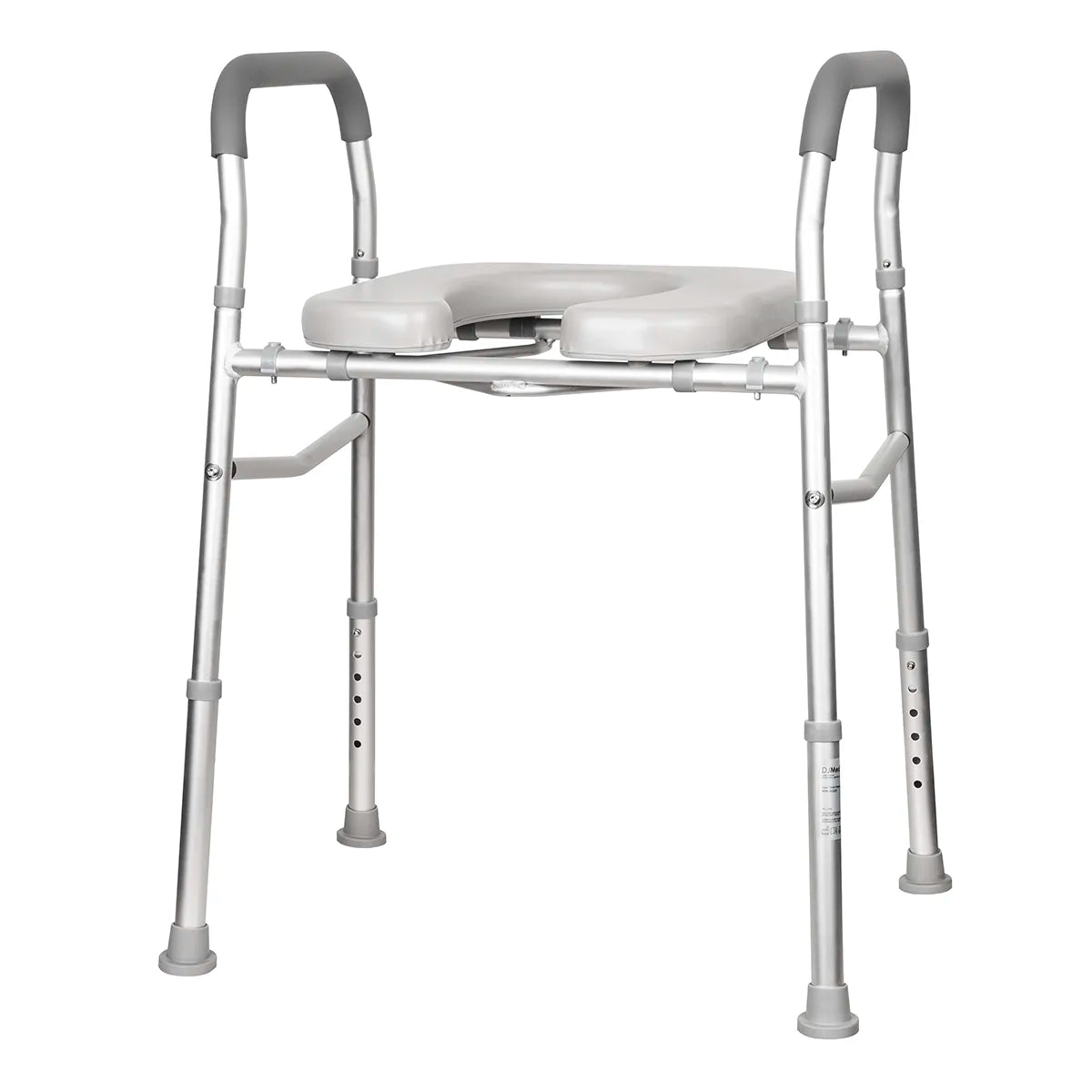 Over Toilet Aid with Cushioned Soft Seat - Adjustable Height & Sturdy Support for Elderly and Disabled, 130kg Capacity