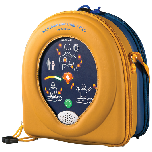 HeartSine Samaritan 500P Semi-Automatic Defibrillator with CPR Advisor - Advanced Life-Saving Device with Real-Time CPR Feedback