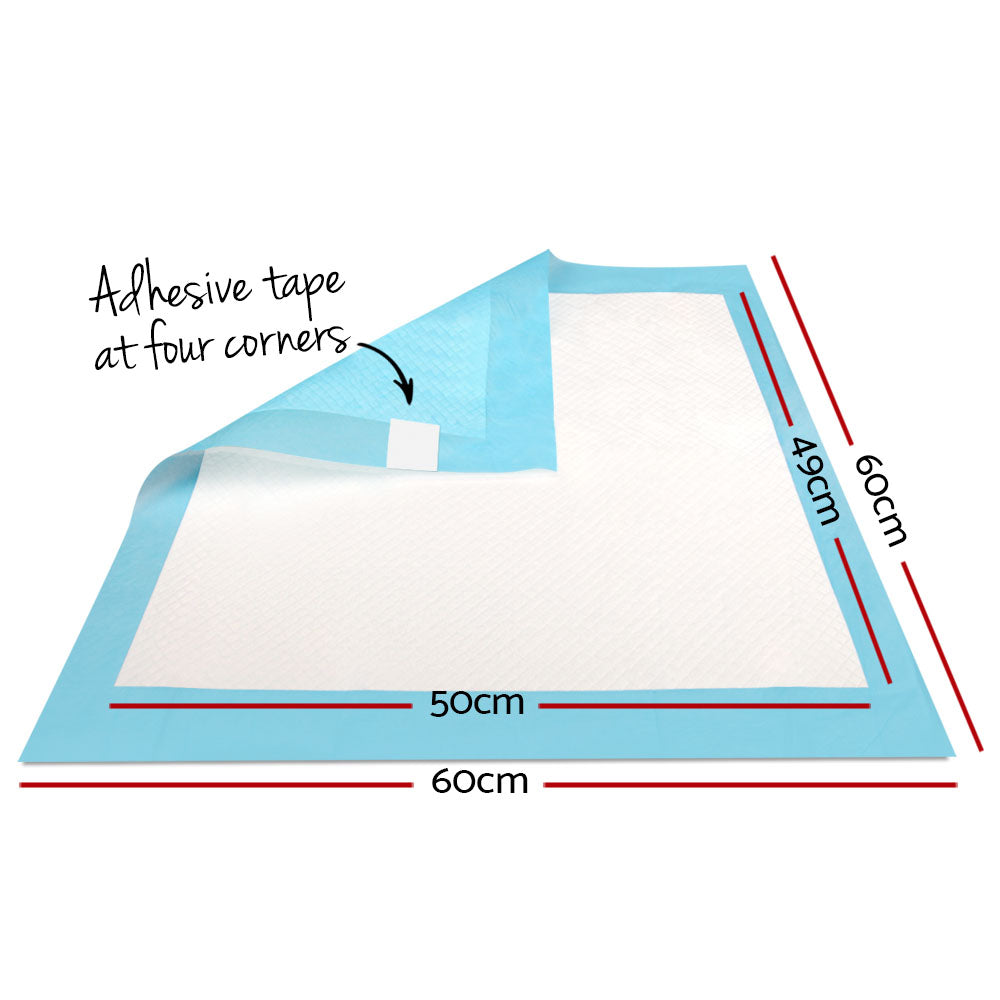 Incontinence Bed Pads (Blueys) Underpads 60x60cm – Super Absorbent Blue – 400 Pack