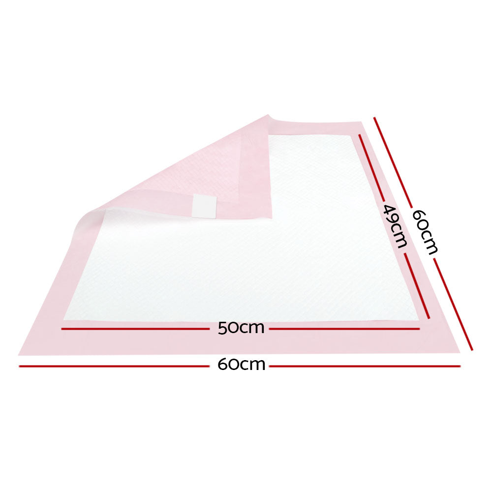 Incontinence Bed Pads (Blueys) Underpads 60x60cm – Super Absorbent Pink – 400 Pack