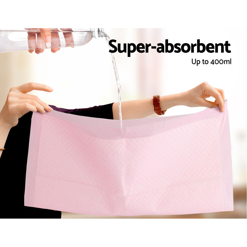 Incontinence Bed Pads (Blueys) Underpads 60x60cm – Super Absorbent Pink – 400 Pack