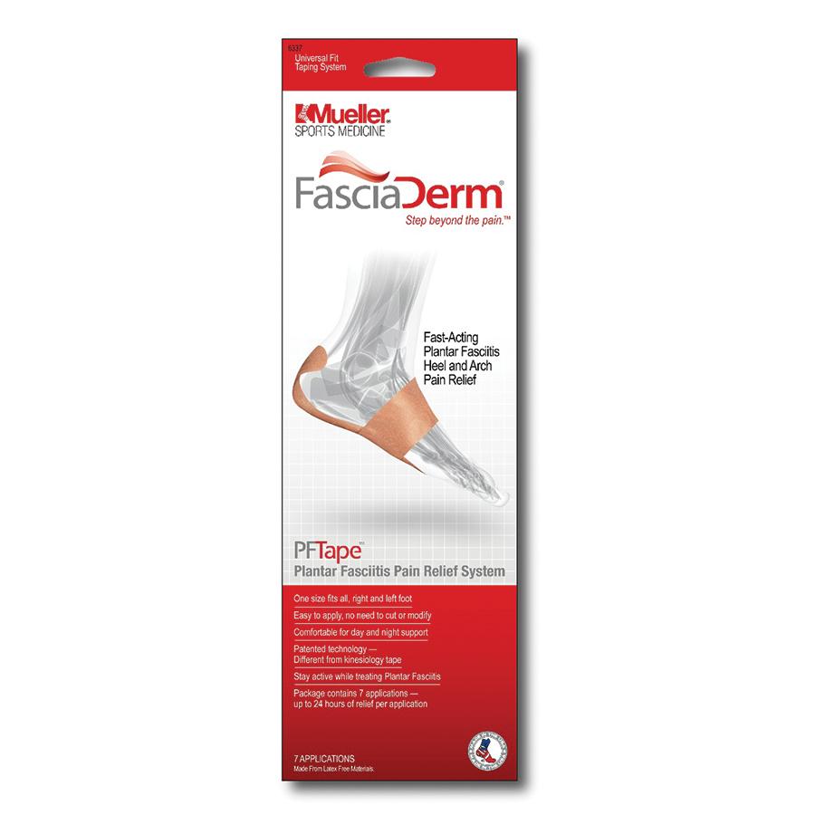 Mueller FasciaDerm PFTape System for Plantar Fasciitis - Instant Relief for Heel and Arch Pain