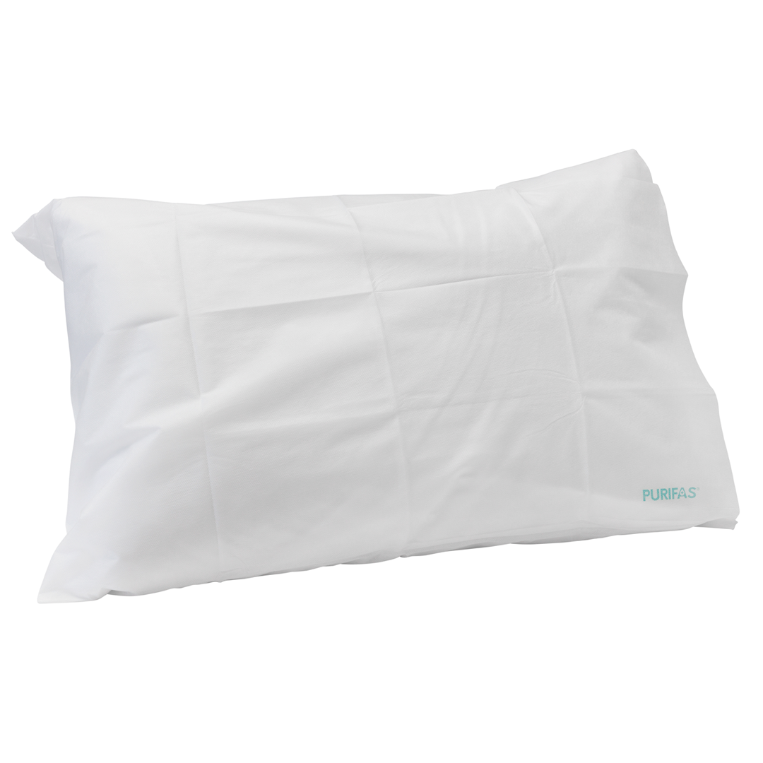 Purifas Recyclable Pillow Protector 25 pk – Disposable, Medical-Grade, Infection Control, Hypoallergenic