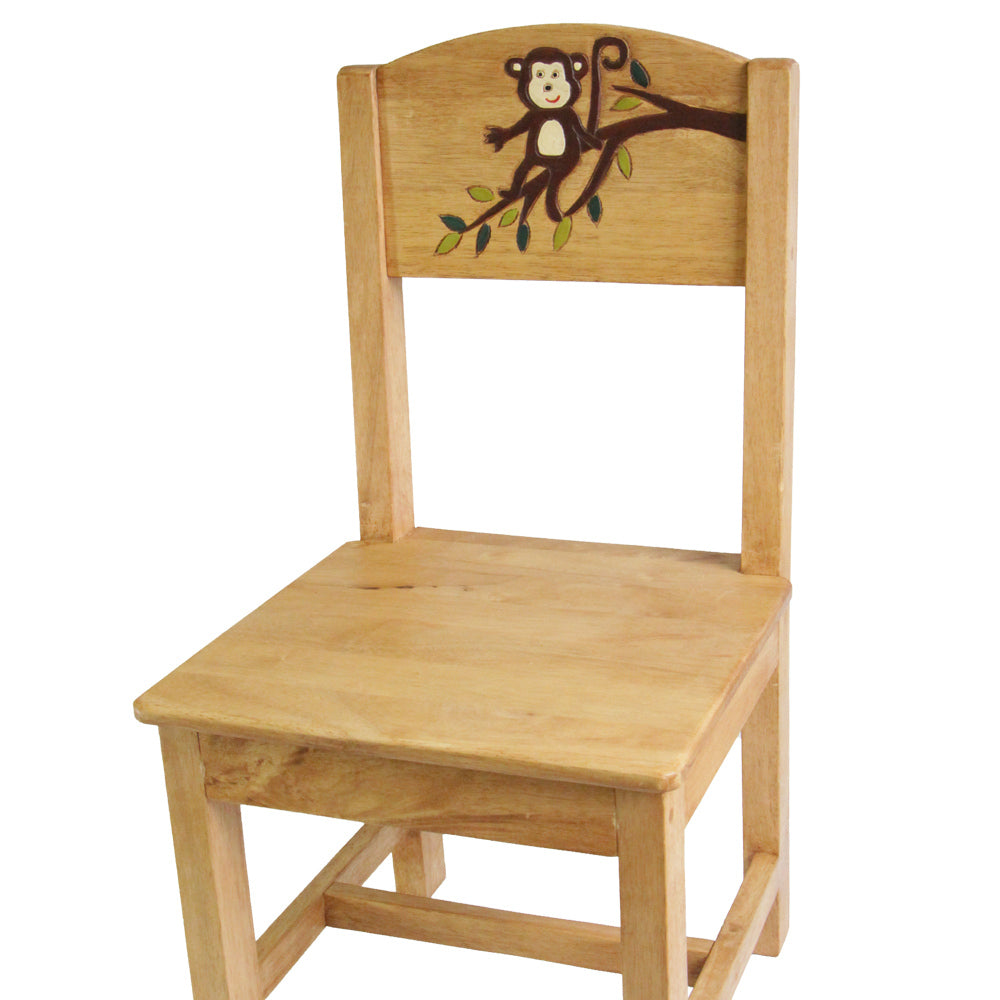Monkey Land Kids Table & Chairs Set – Handmade Solid Hardwood