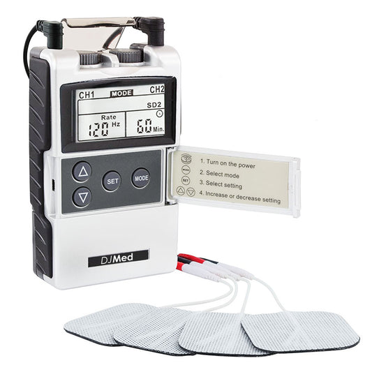 TENS Machine Dual-Channel Pro Unit with Wide Pulse Control
