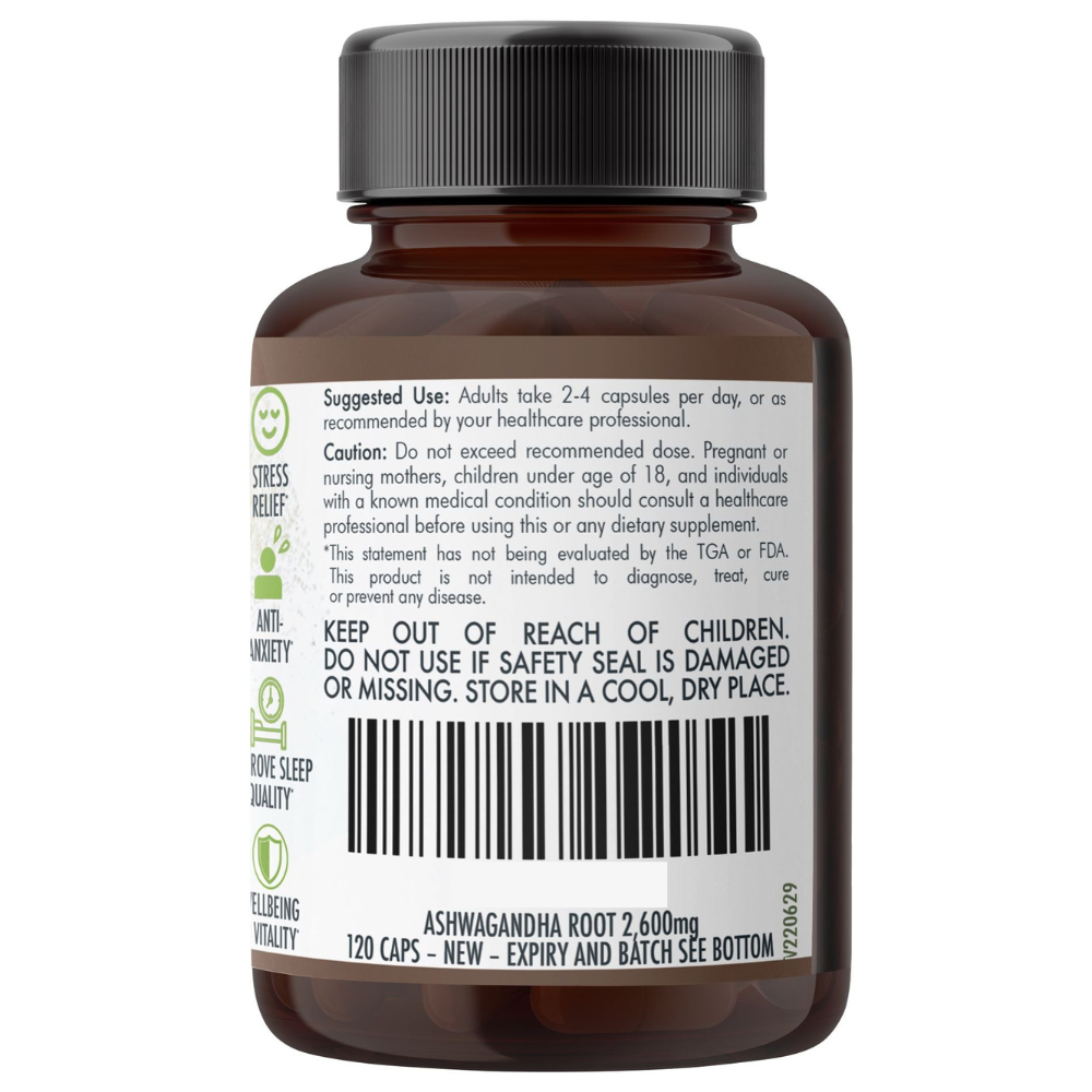 Organic Ashwagandha Capsules (vegan) - Withania Somnifera