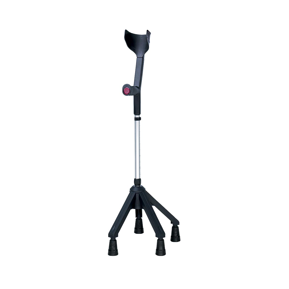Rebotec Quadro Quad Forearm Crutch - Black, Adjustable Support for Enhanced Stability
