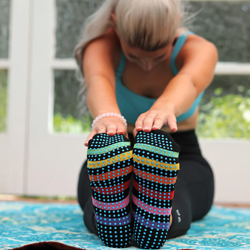 Non-Slip Grip Socks for Pilates, Yoga & Fall Prevention – Anti-Skid Hospital Socks for Elderly & Active