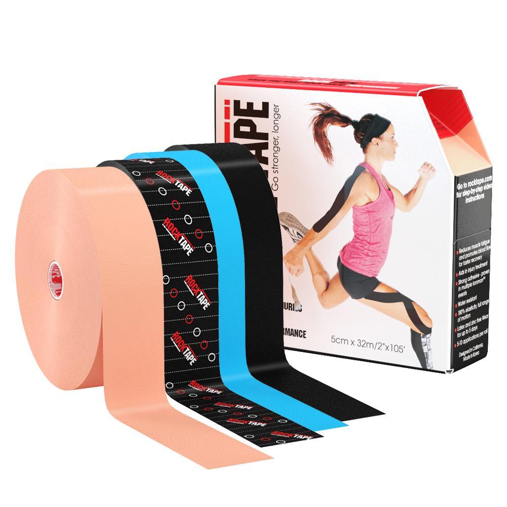RockTape Kinesiology Tape – Premium Elastic Therapeutic Tape for Muscle & Joint Support – 5cm x 5m Roll