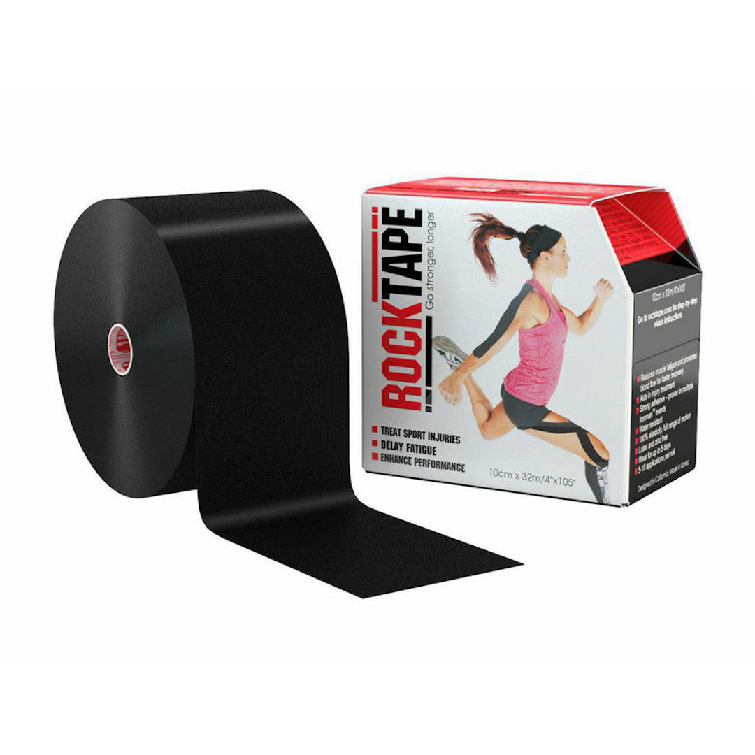 RockTape 10cm x 32m Wide Kinesiology Sports Tape | Ideal for Athletes & Physio